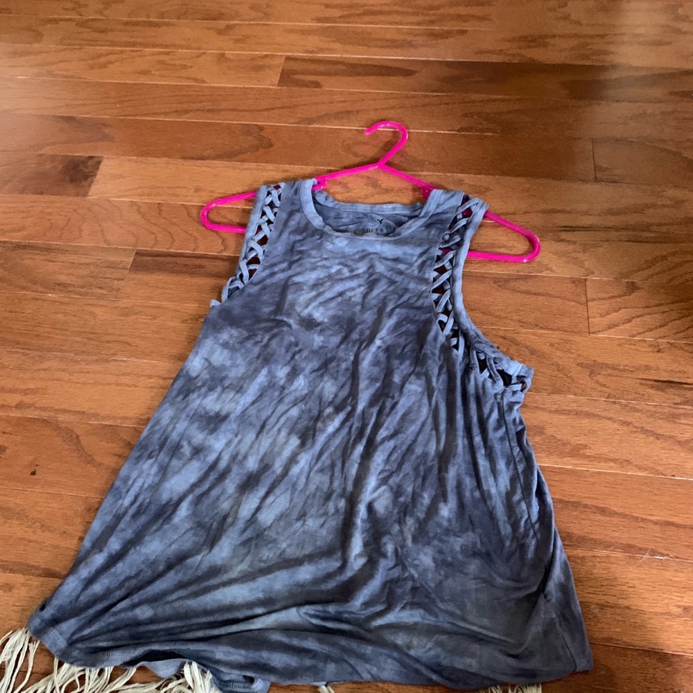 Blue tie died AE shirt